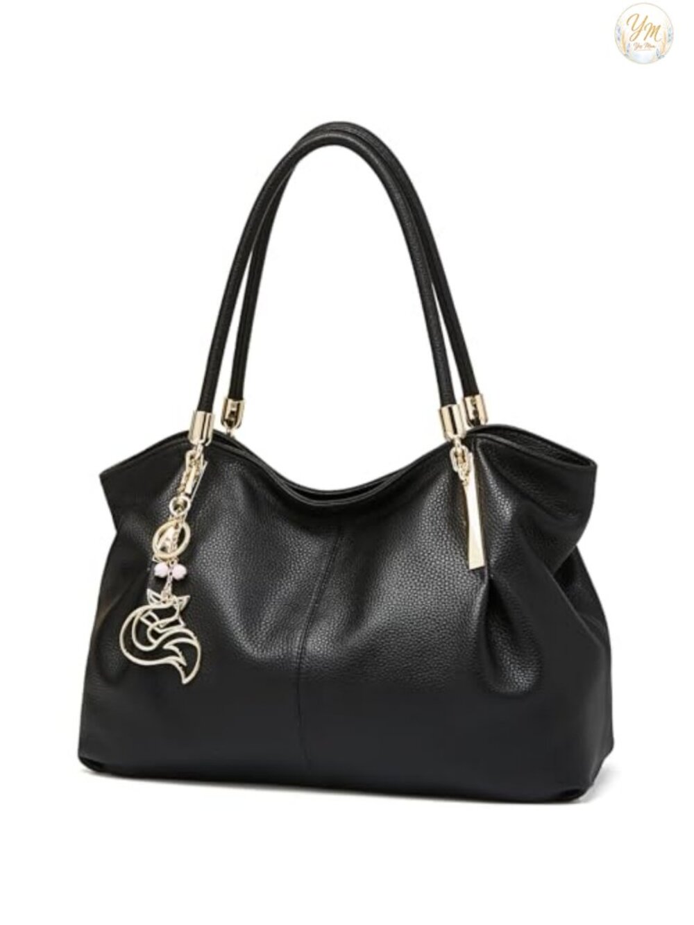 Genuine Leather Satchel Bag Women Gold Hardware Top Handle Handbag Purse